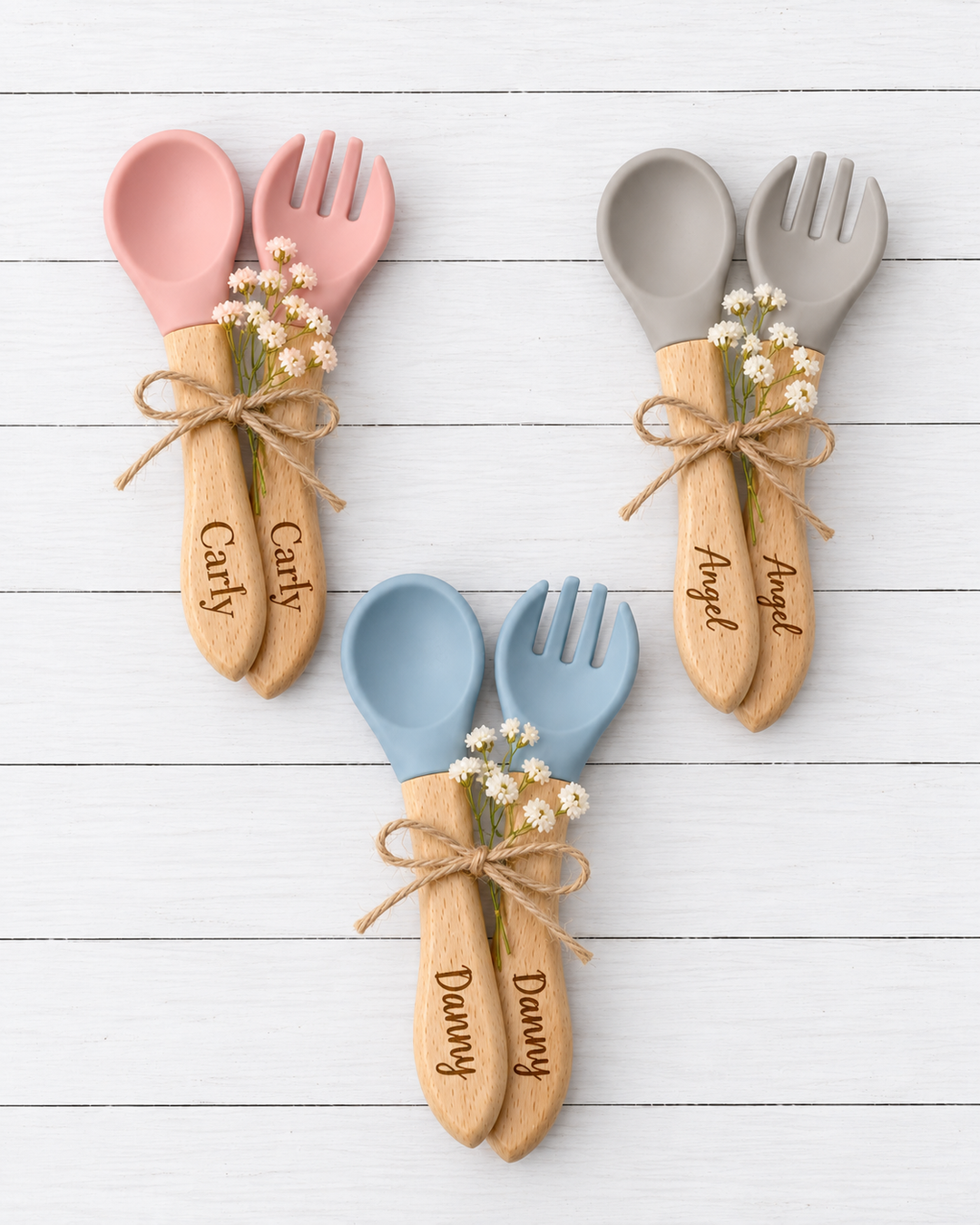 Fork Colorfu Bestaroo - Super - Soft - Bamboo - Baby Fork & Spoon Set