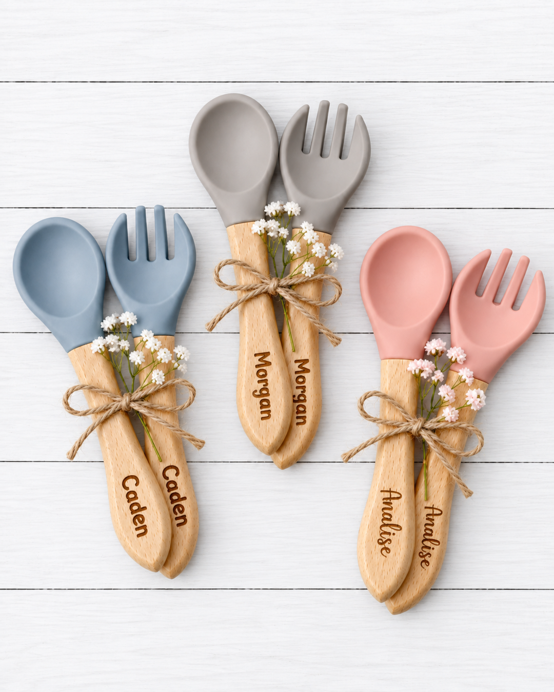 Bestaroo - Bamboo - Baby Fork & Spoon Set