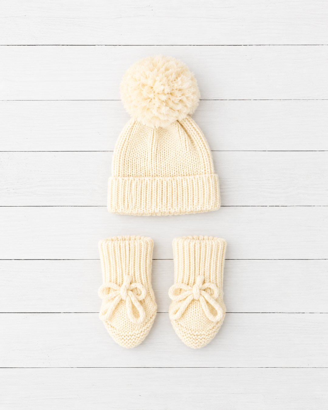Bestaroo - Bamboo - Beanie &amp; Bootie Set Buttercream