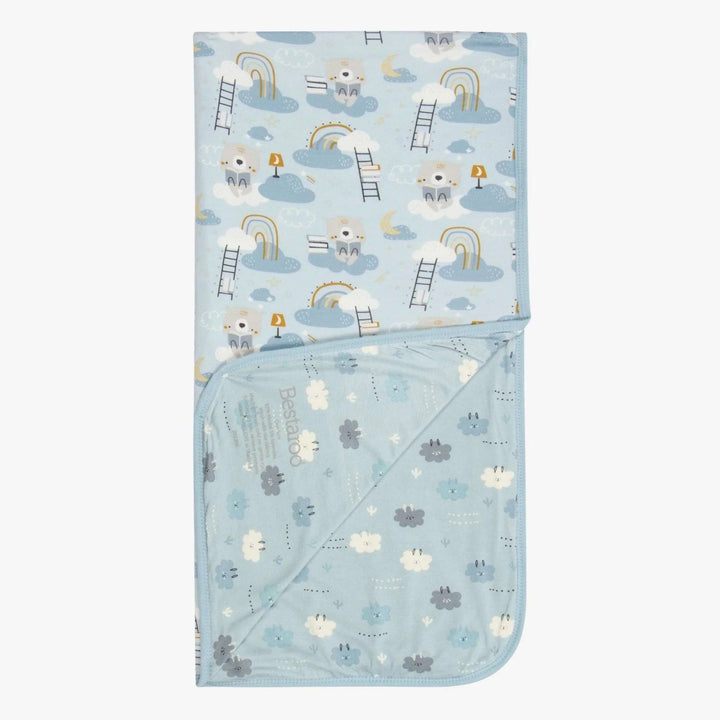 Bestaroo - Bamboo - Bedtime Bears💕Sleepy Llamas Swaddle Blue