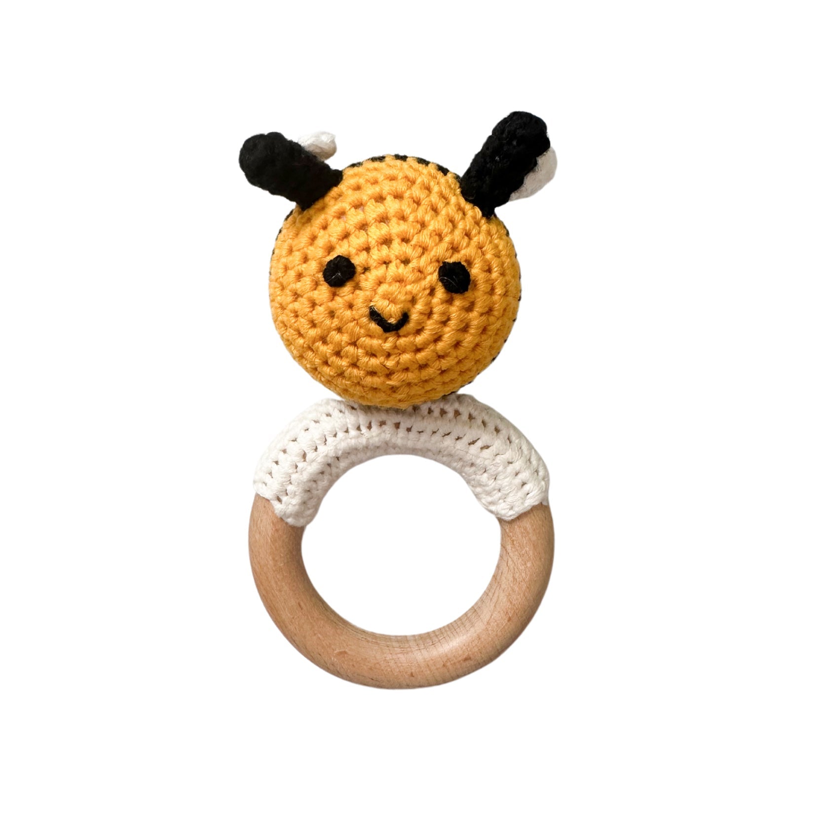 Bestaroo - Bee crochet wood Rattle