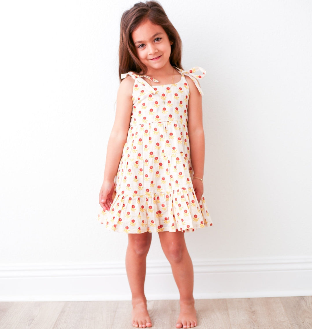 Bestaroo - Bamboo - Bella Rust Floral Floral Dress