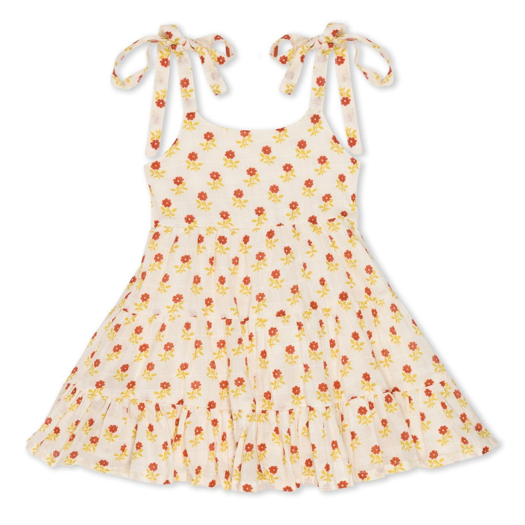 Bestaroo - Bella Rust Floral Floral Dress