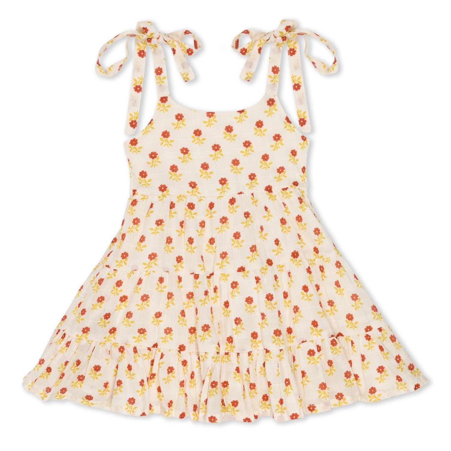Bestaroo - Bella Rust Floral Floral Dress