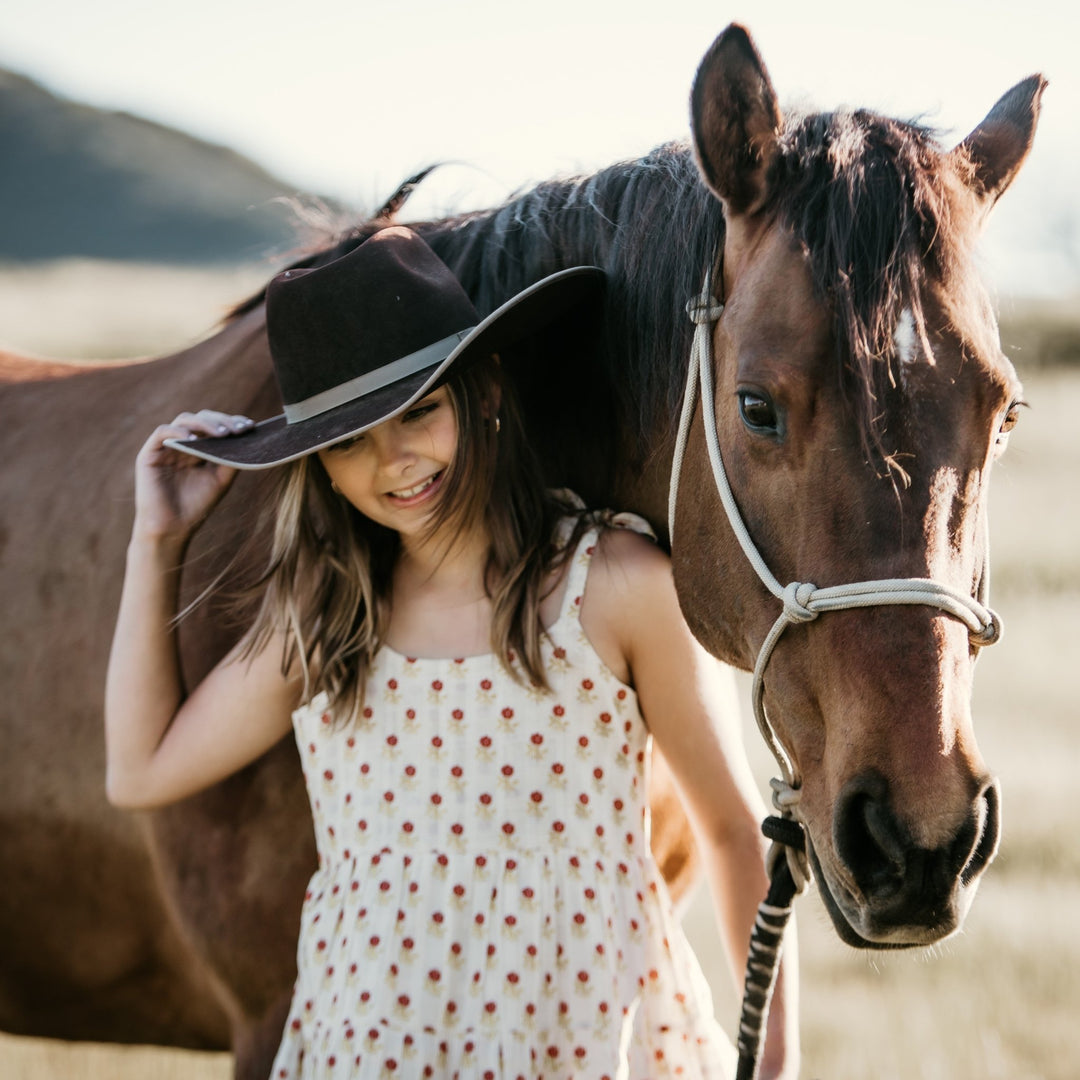 Bestaroo - Bella Rust Floral Floral Dress