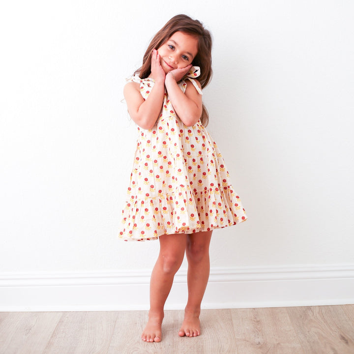 Bestaroo - Bella Rust Floral Floral Dress