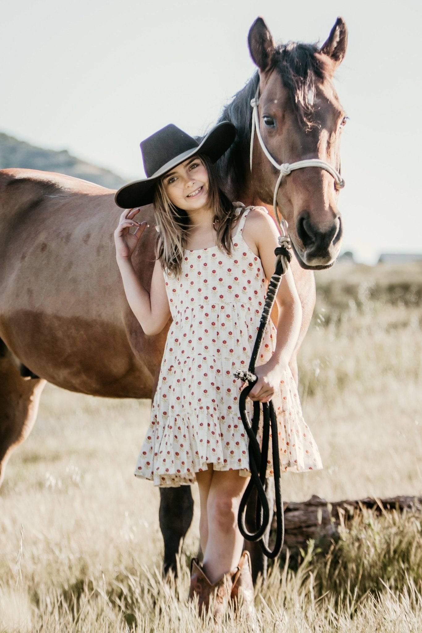 Bestaroo - Bella Rust Floral Floral Dress