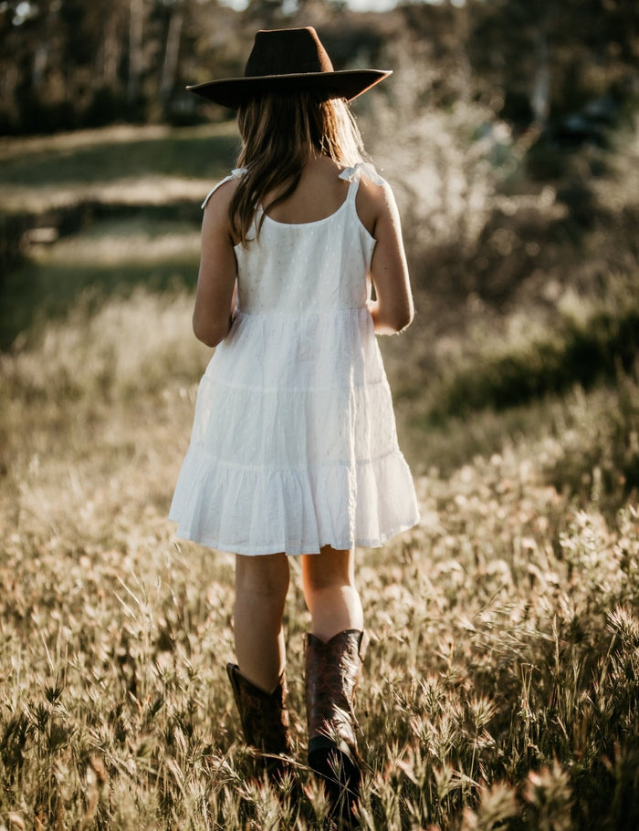 Bestaroo - Bella White Sparkle Dress