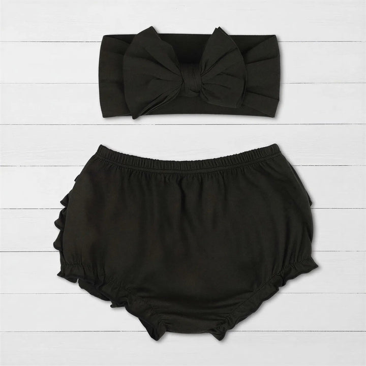 Bestaroo - Bamboo - Black Bloomer and Headband