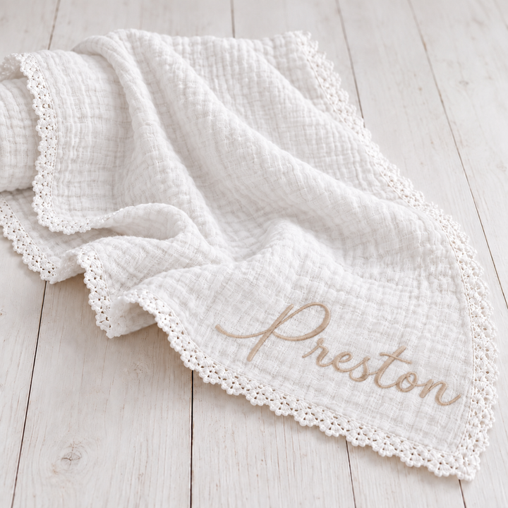 Muslin Blanket in Ivory
