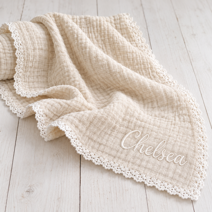 Muslin Blanket in Ivory
