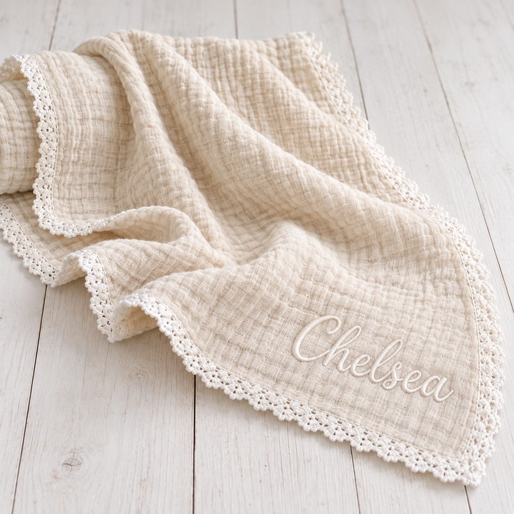 Muslin Blanket in Ivory