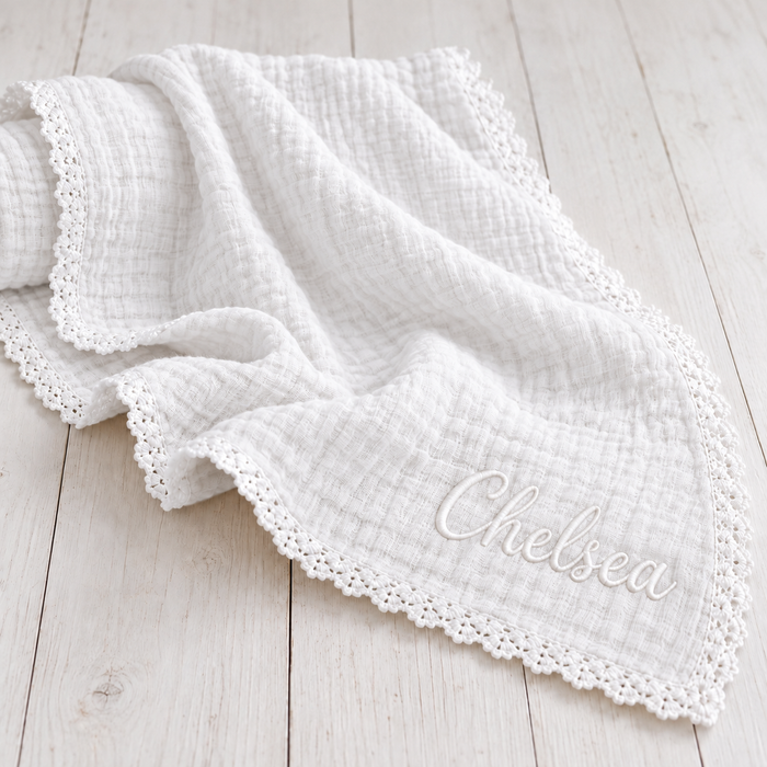 Muslin Blanket in Ivory