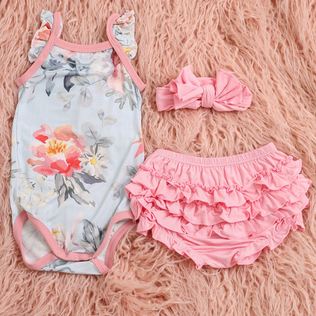 Bestaroo - Blossom Snooze Ruffle Bloomer Set
