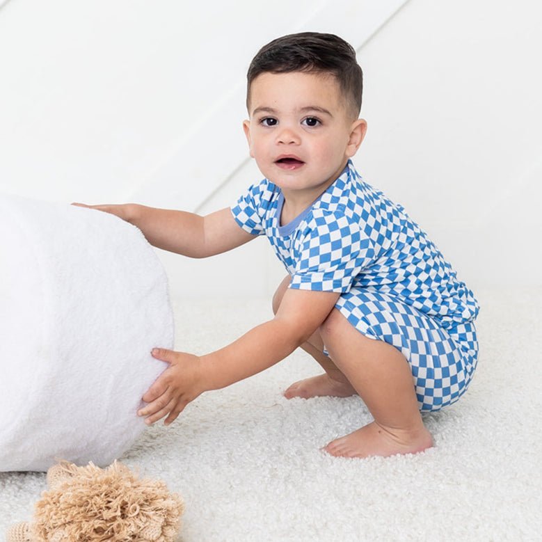Bestaroo - Blue Checks Shorts PJ Set