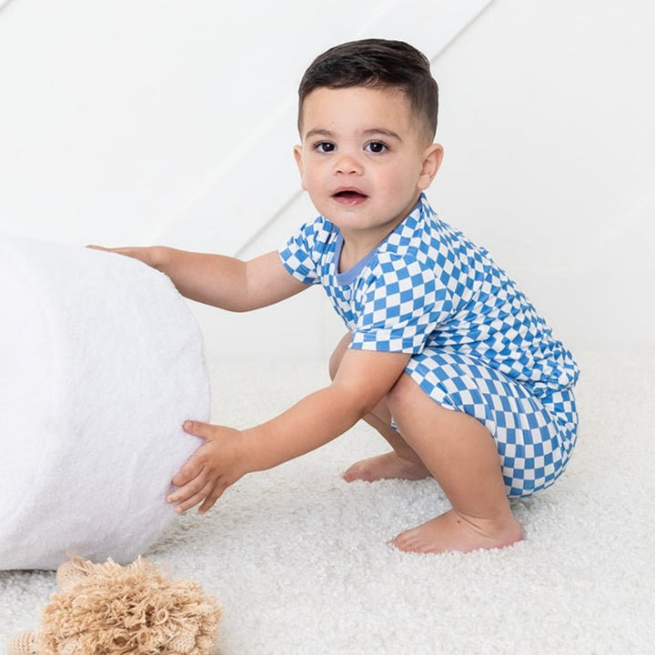Bestaroo - Blue Checks Shorts PJ Set