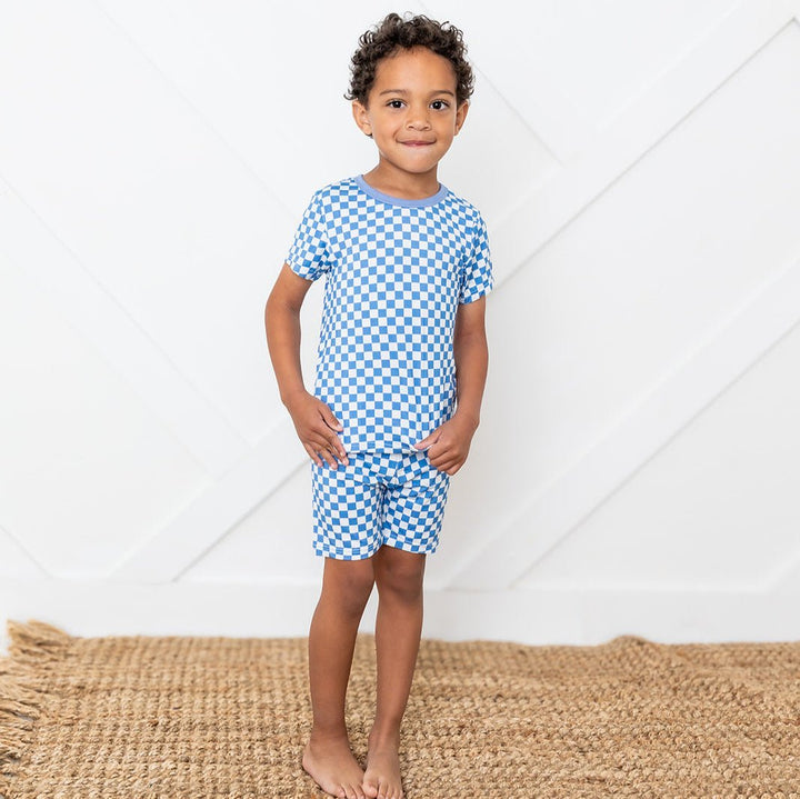 Bestaroo - Blue Checks Shorts PJ Set