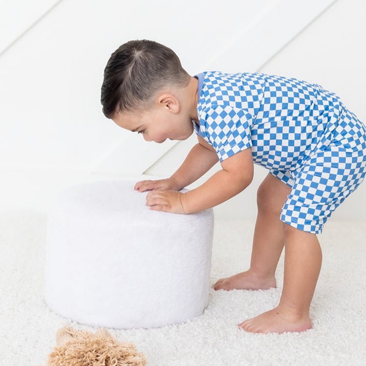 Bestaroo - Blue Checks Shorts PJ Set