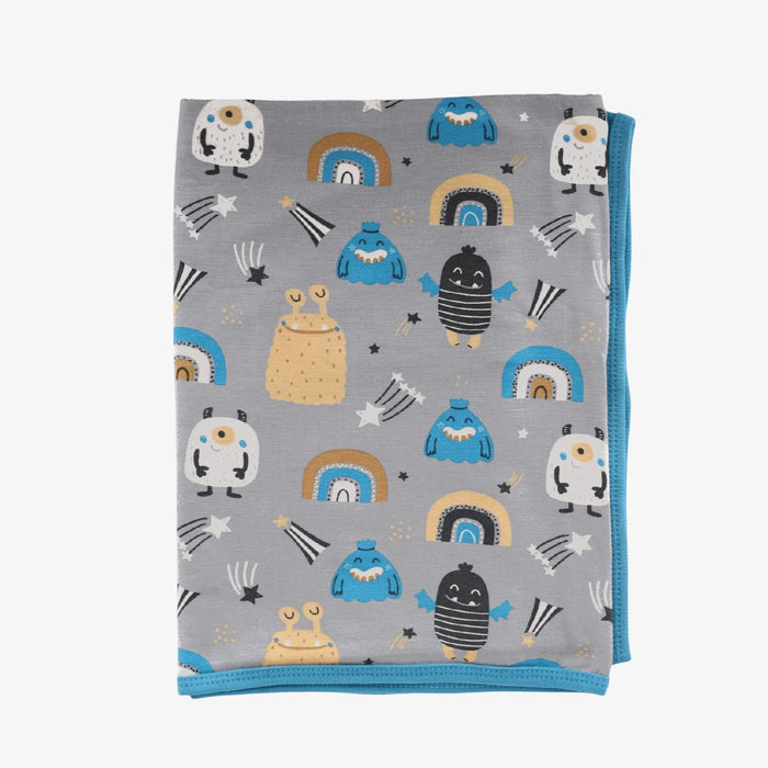 Bestaroo - Blue Happy Monsters Swaddle