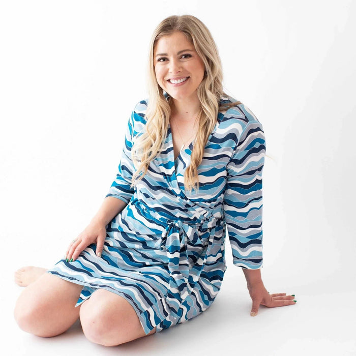 Bestaroo - Bamboo - Blue Waves Robe