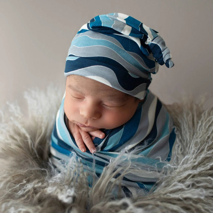 Bestaroo - Bamboo - Blue Waves Swaddle