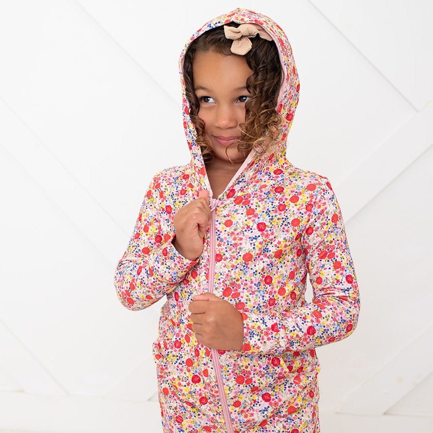 Bestaroo - Bamboo - Blush Bloom Zipper Hoodie