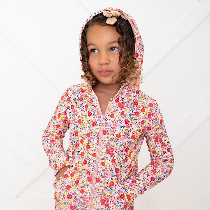 Bestaroo - Bamboo - Blush Bloom Zipper Hoodie