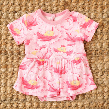 Bestaroo - Bamboo - Blush Dreams Floral Bodysuit Dress