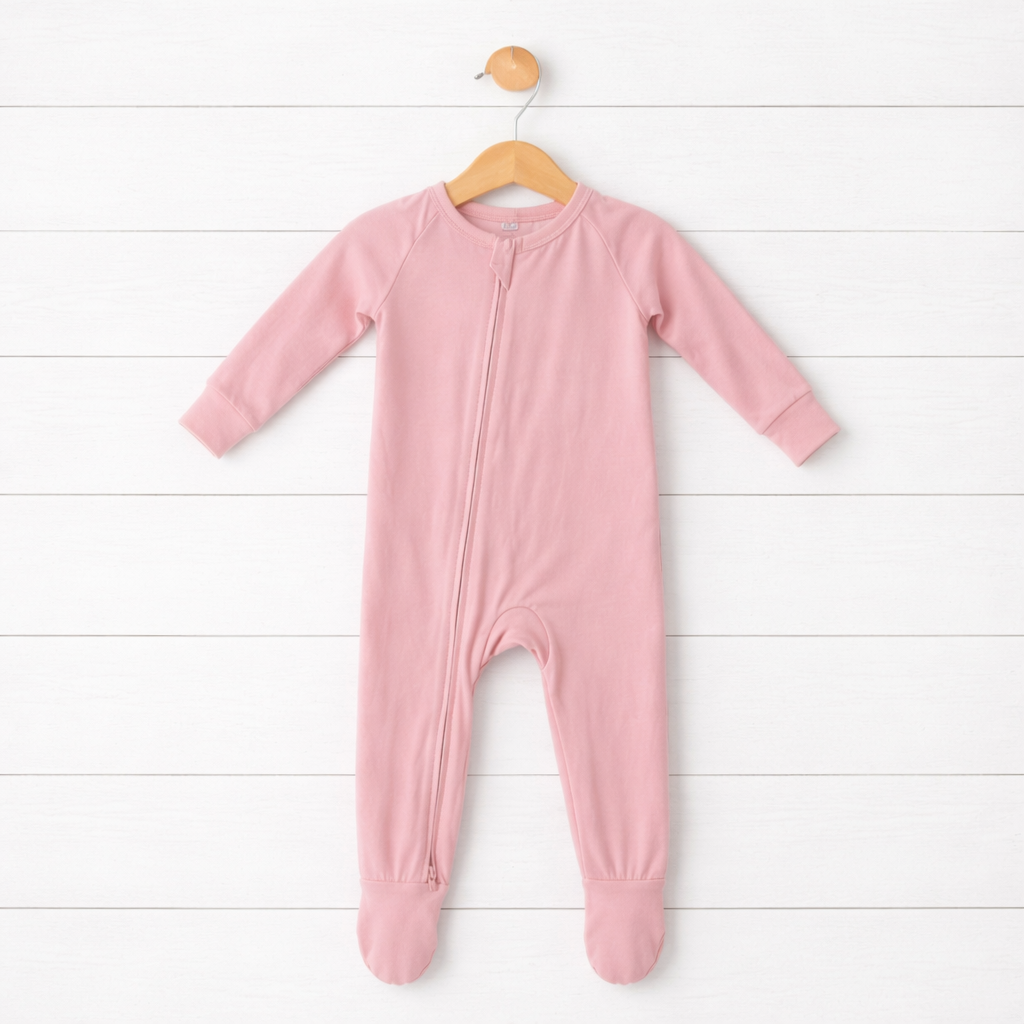 Bestaroo - Bamboo - Blush Solid Footie