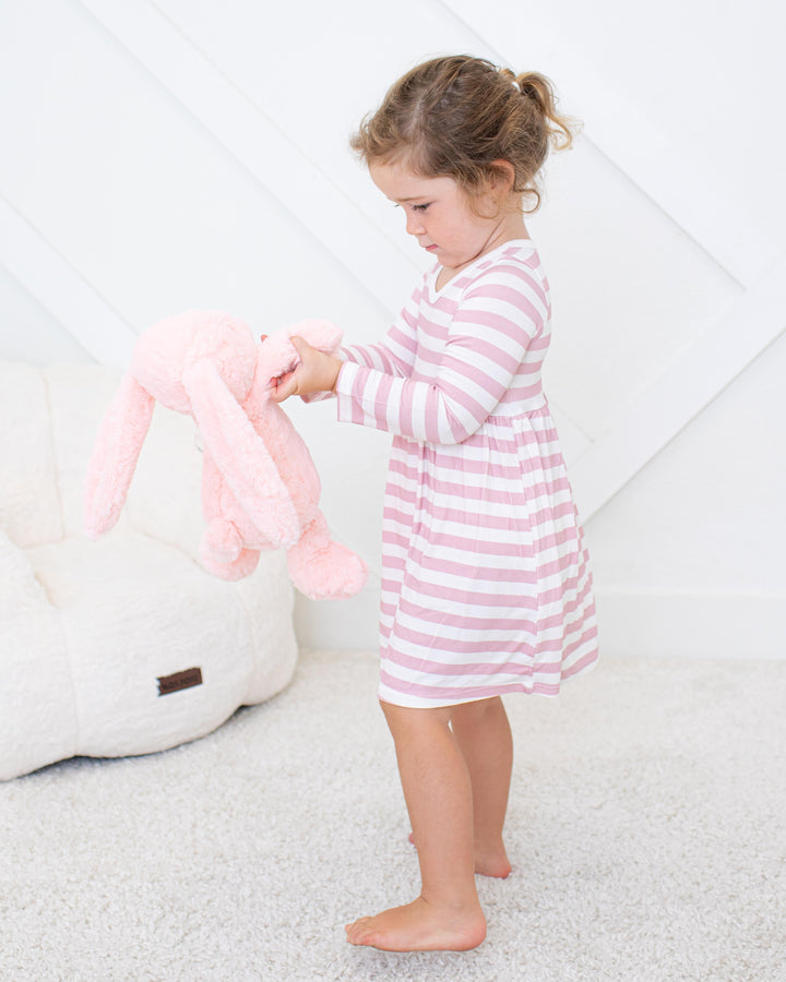 Bestaroo - Bamboo - Blush Stripes L/S Dress