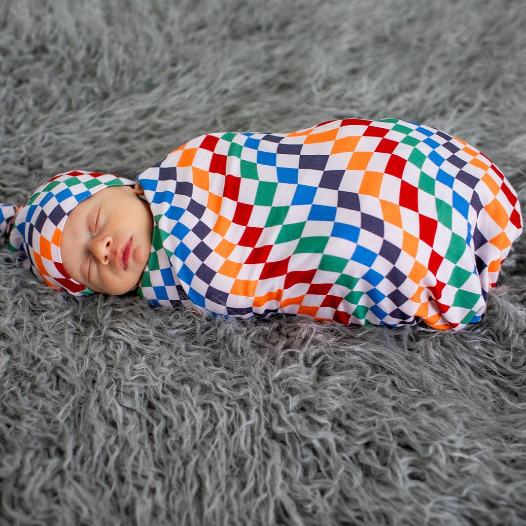 Bestaroo - Bamboo - Bold Checks Swaddle