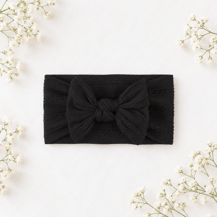 Large Soft Cable Knit Bow