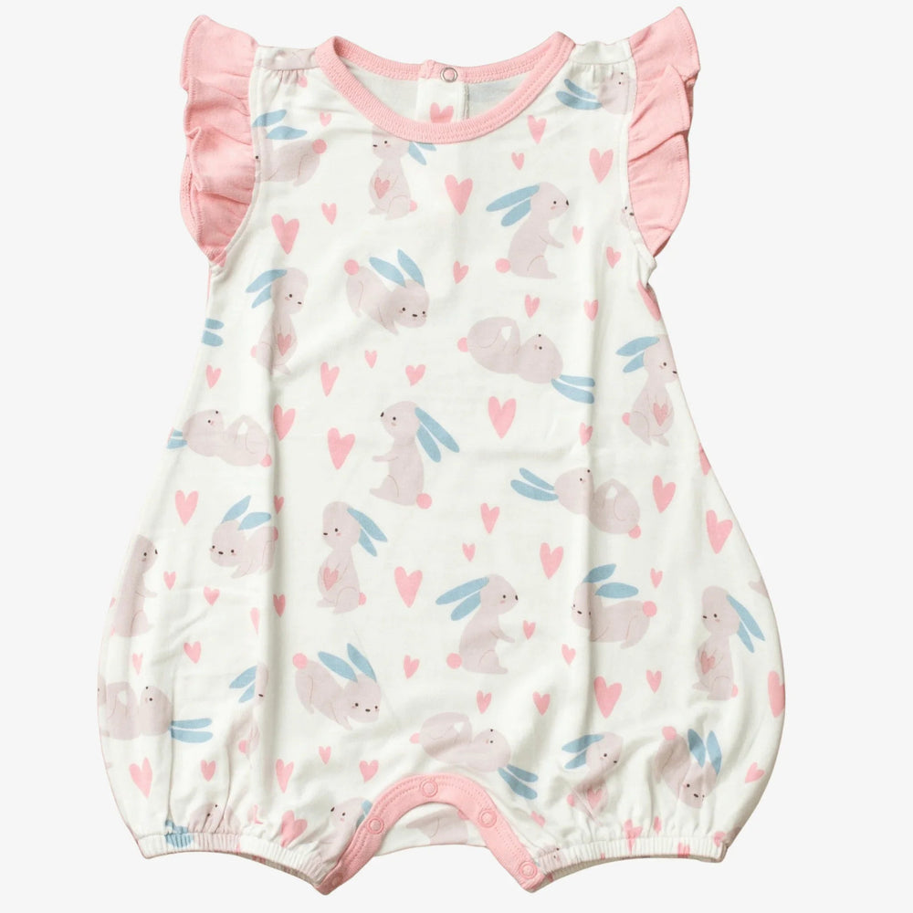 Bestaroo - Bamboo - Bunny Love Flutter Romper