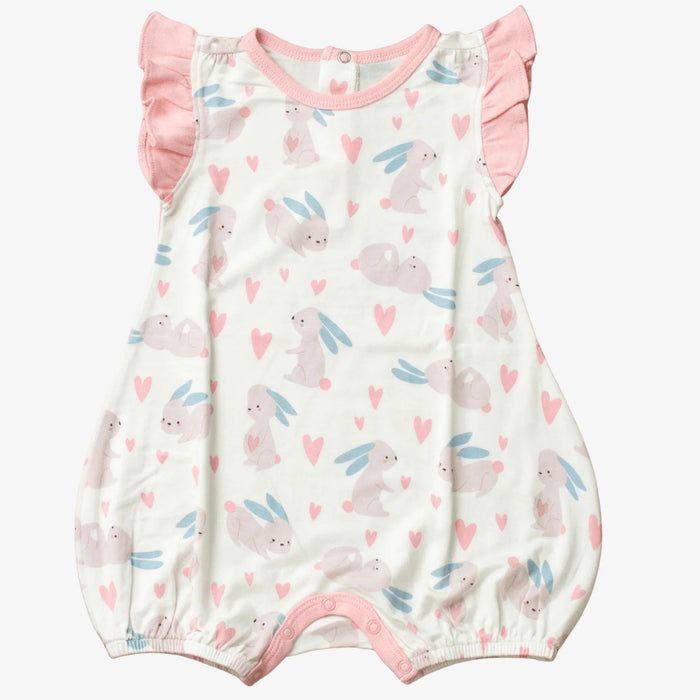 Bestaroo - Bamboo - Bunny Love Flutter Romper
