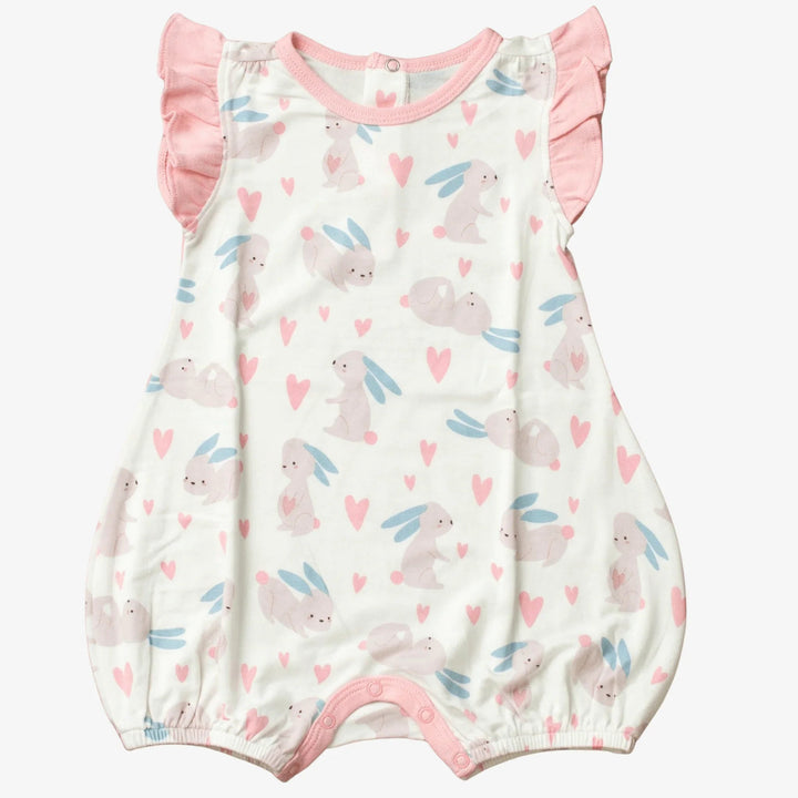 Bestaroo - Bamboo - Bunny Love Flutter Romper