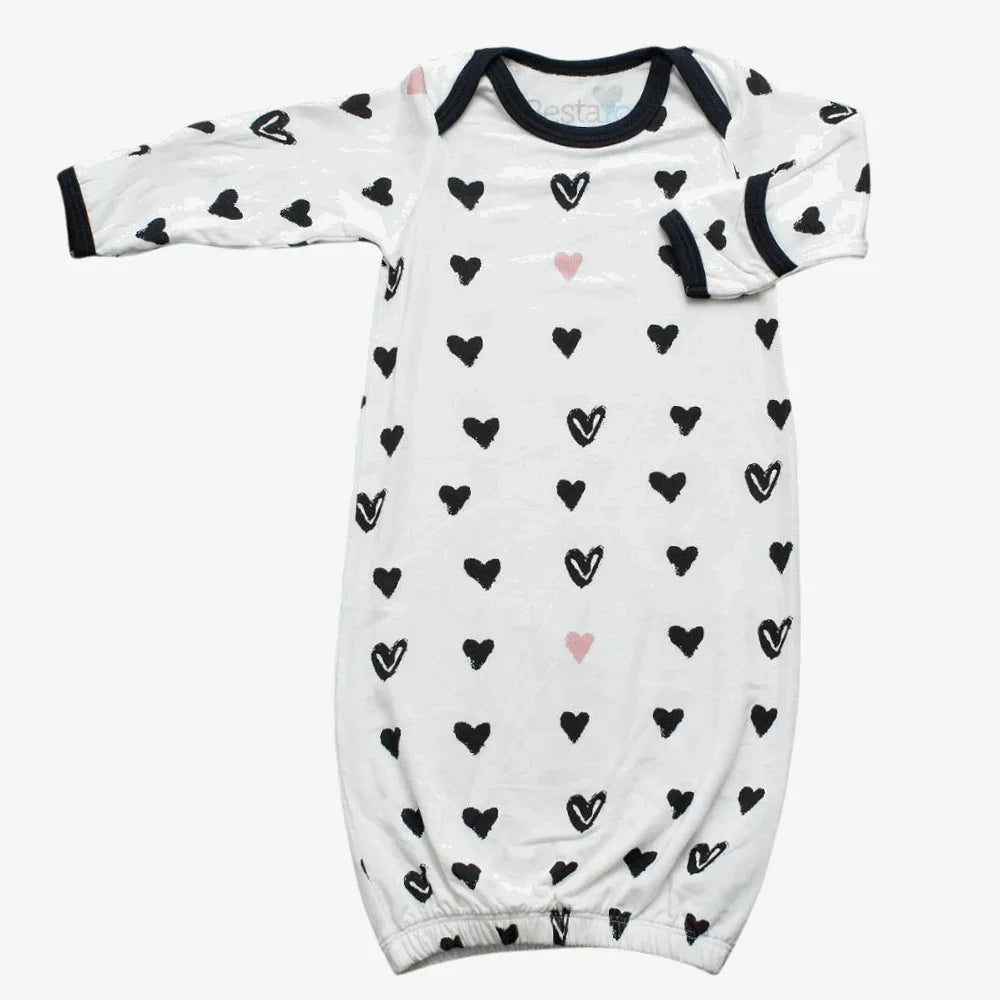 Bestaroo - Bamboo - B&W Hearts Gown