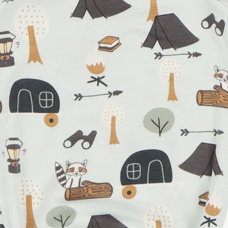 Bestaroo - Bamboo - Camping Raccoons Romper