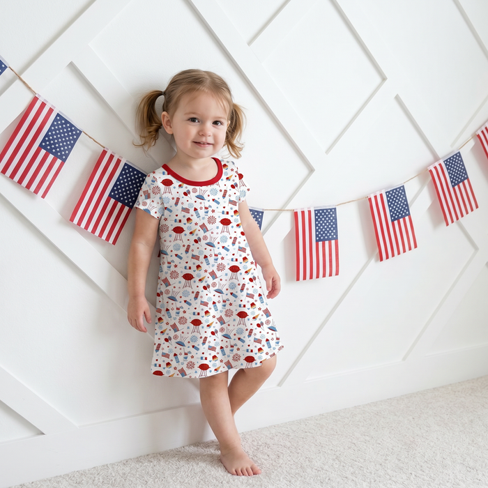 Stars & Stripes A-Line Dress - Bestaroo