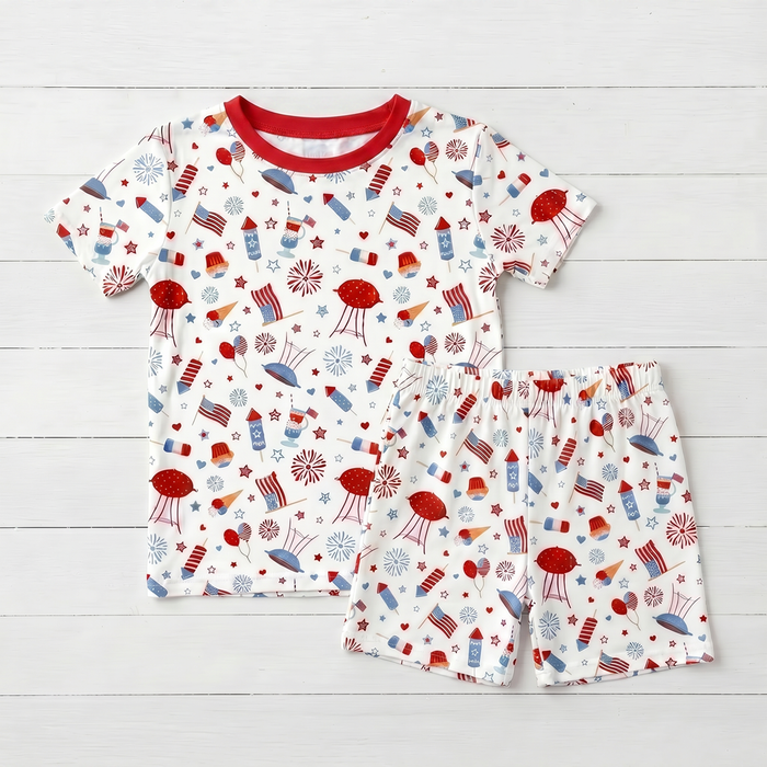 Stars & Stripes Shorts Set Pajama - Bestaroo
