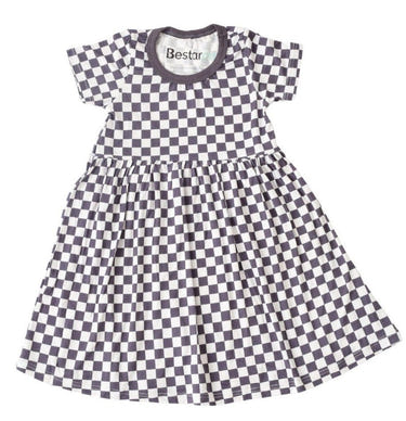 Bestaroo - Charcoal Checks Dress