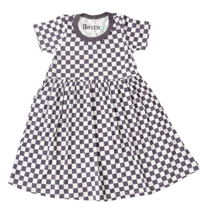Bestaroo - Charcoal Checks Dress