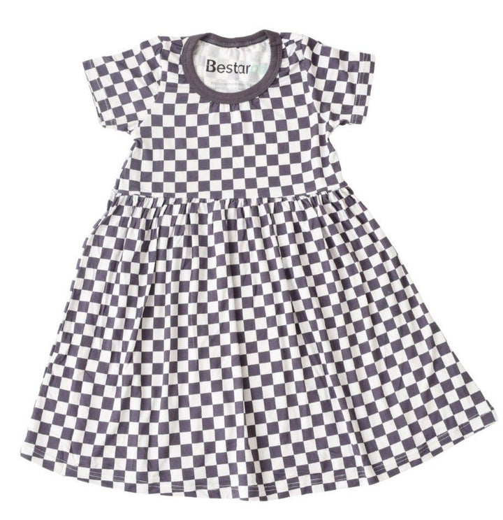 Bestaroo - Charcoal Checks Dress