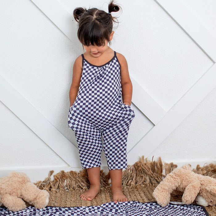 Bestaroo - Charcoal Checks Jumpsuit