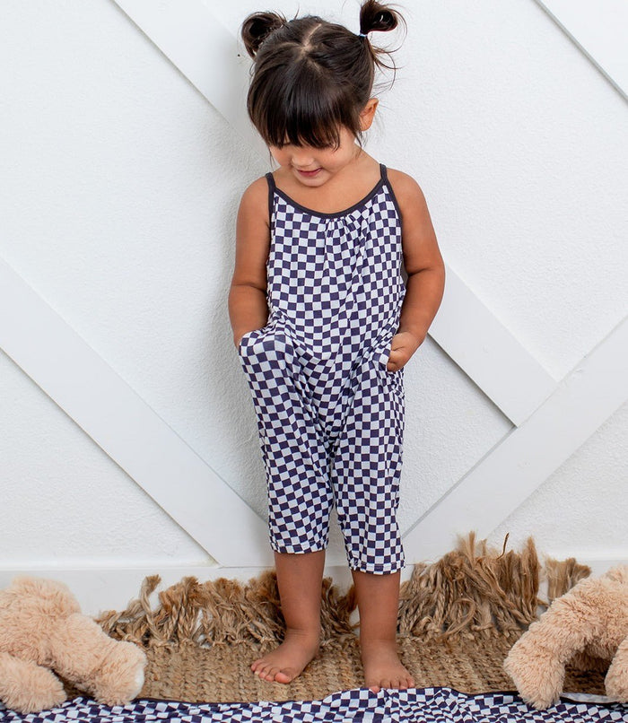 Bestaroo - Charcoal Checks Jumpsuit
