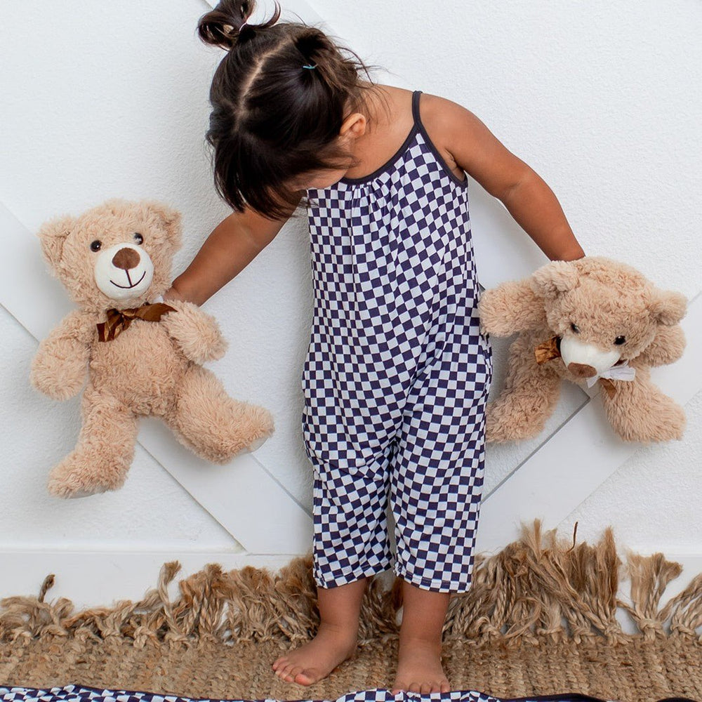 Bestaroo - Charcoal Checks Jumpsuit