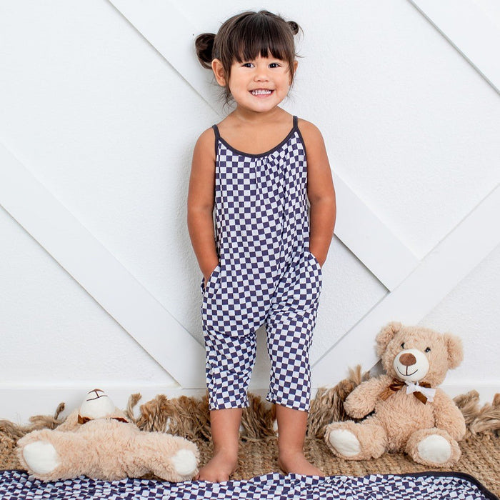 Bestaroo - Charcoal Checks Jumpsuit