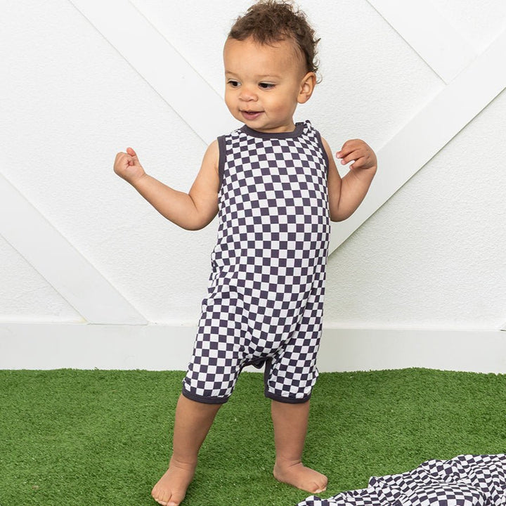 Bestaroo - Charcoal Checks Shortall