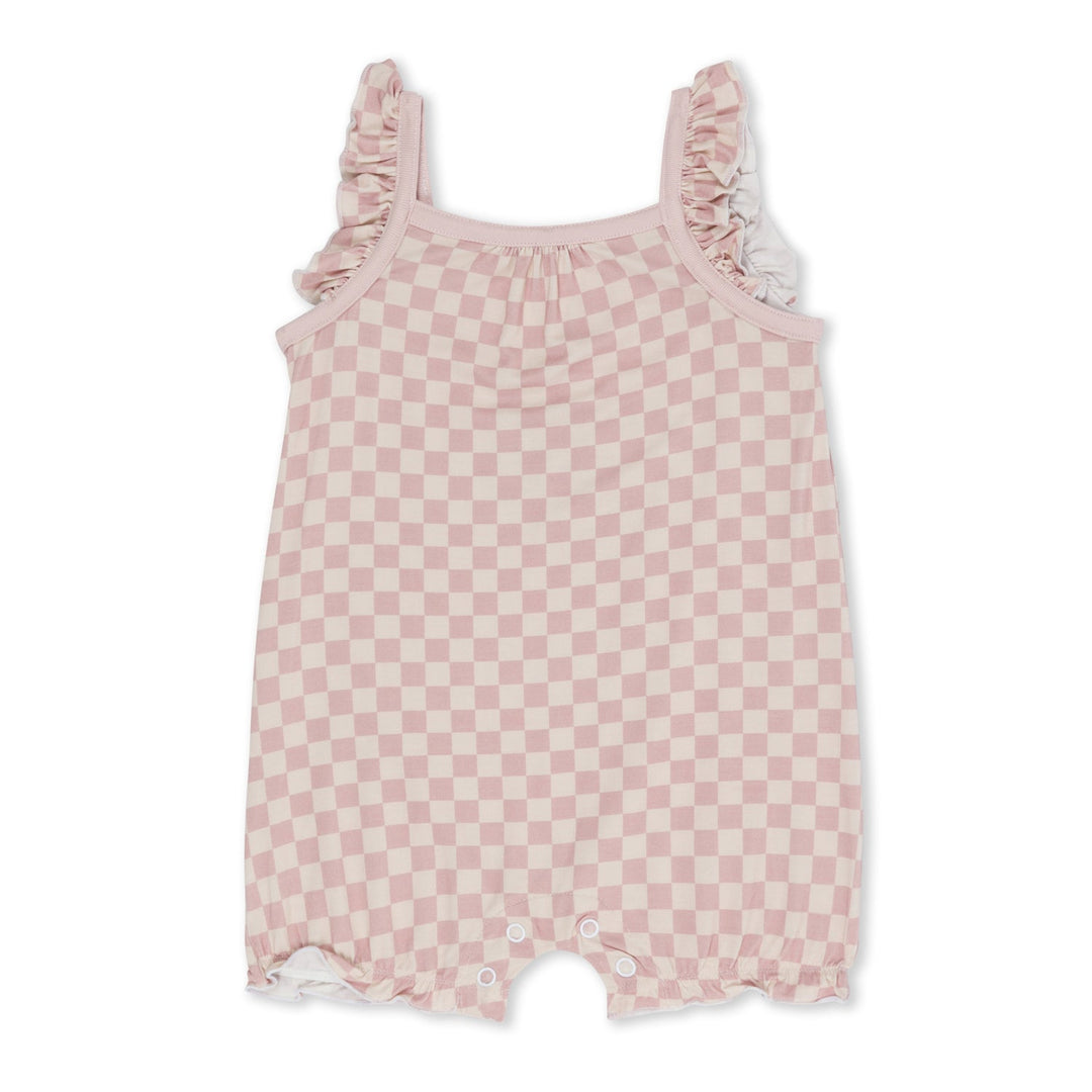 Bestaroo - Checkers in Pink Bubble Romper