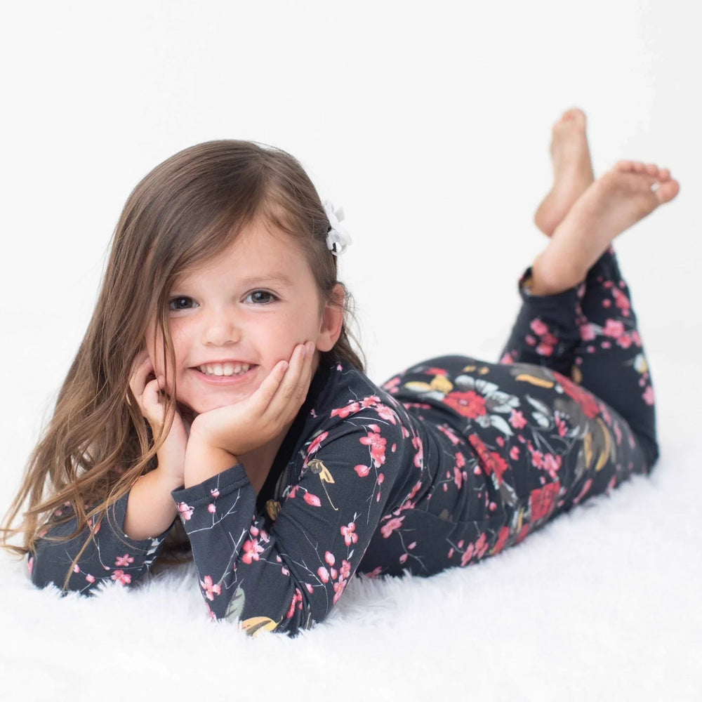 Bestaroo - Bamboo - Cherry Blossom Black Pajama