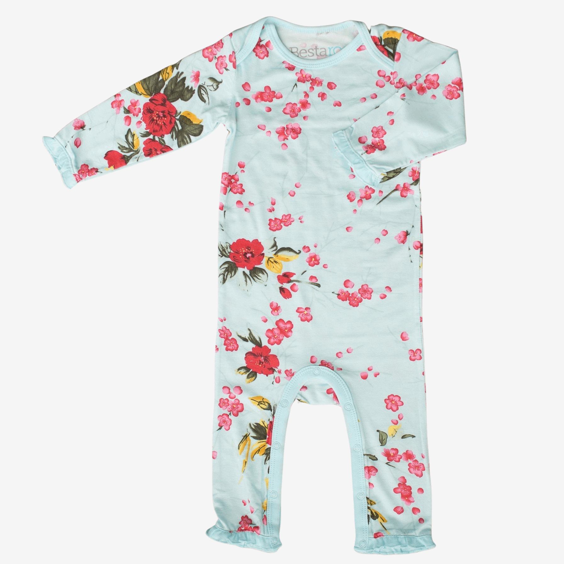 Bestaroo - Cherry Blossom Blue Romper